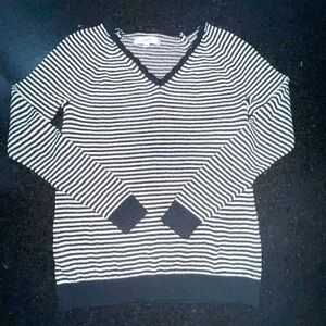 UEC LOFT BLACK & WHITE STRIPED SWEATER SZ XS